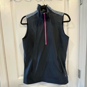 Nike Golf Tour Performance Vest Dark Blue with Pink Accent